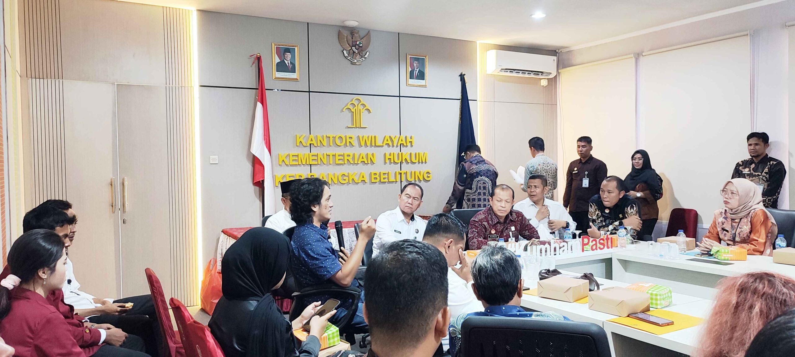 Ketua elPDKP Babel Saat Berdialog Bersama Kepala Kantor Wilayah Hukum, HAM dan Pemasyarakatan.