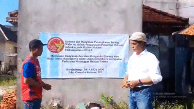 Pemasangan Papan Notifikasi sebagai cara memperingatkan pada penjual dan pembeli tanah dengan Itikad buruk
