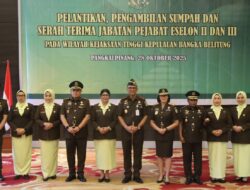 Ini Nama-Nama Pejabat Eselon II dan III Kejaksaan Tinggi Bangka Belitung Yang Dilantik