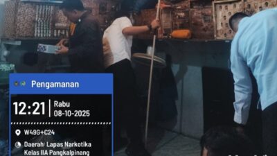 Deteksi Dini Gangguan Keamanan ,Lapas Narkotika Razia Blok Hunian