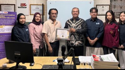 Kampus Berdampak Riset Fakultas Hukum UBB, Berikan Sertifikat Penghargaan Kepada LBH PDKP Babel